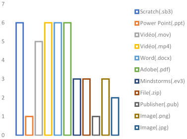 Figure 3: Fichiers informatiques du portfolio électronique.